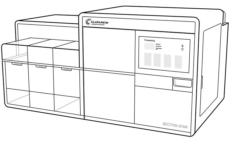 Clarapath says SectionStar can improve slide quality, decrease turnaround time, and reduce cost. 