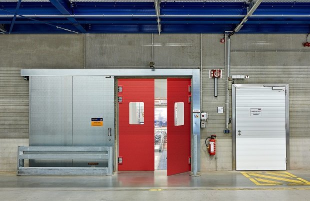 Durable and hygienic double action doors from Hörmann UK