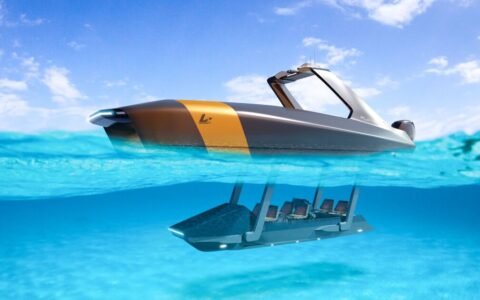 Remarkable semi-submersible e-boat takes you over and under the waves