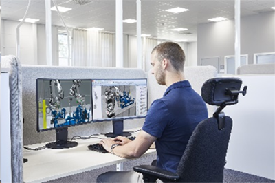 Simulation instruments, equivalent to ABB’s RobotStudio, allow engineers to program and simulate the robotic job nearly about to work out any kinks earlier than the robot goes continue to exist the plant floor. Courtesy of ABB.