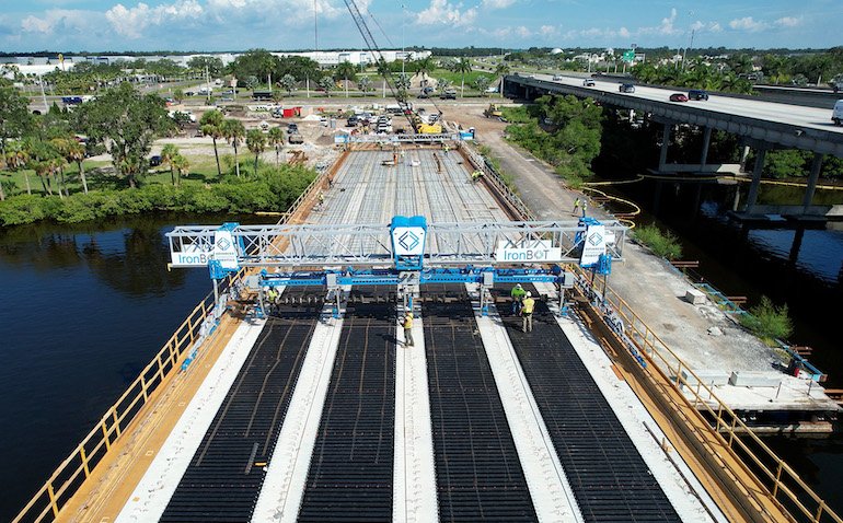 ACR's IronBOT on a bridge in Manatee, Fla.