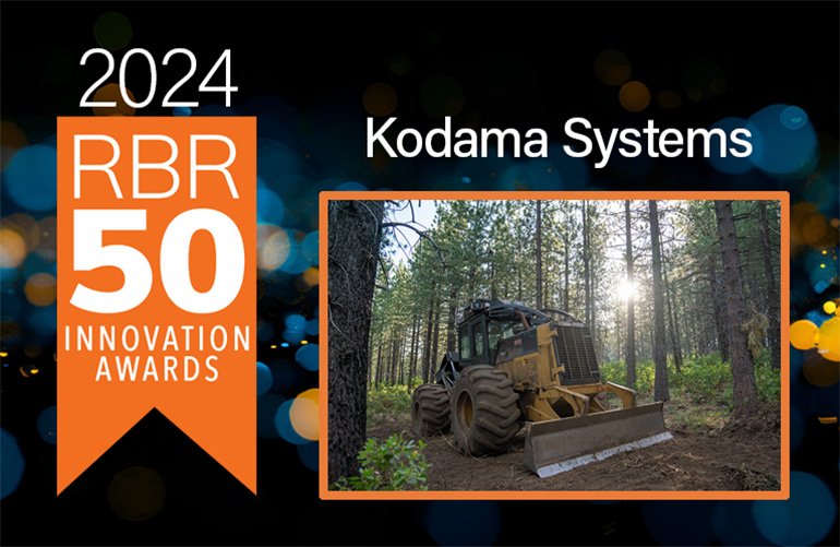 kodama autonomous tractor with rbr50 logo.