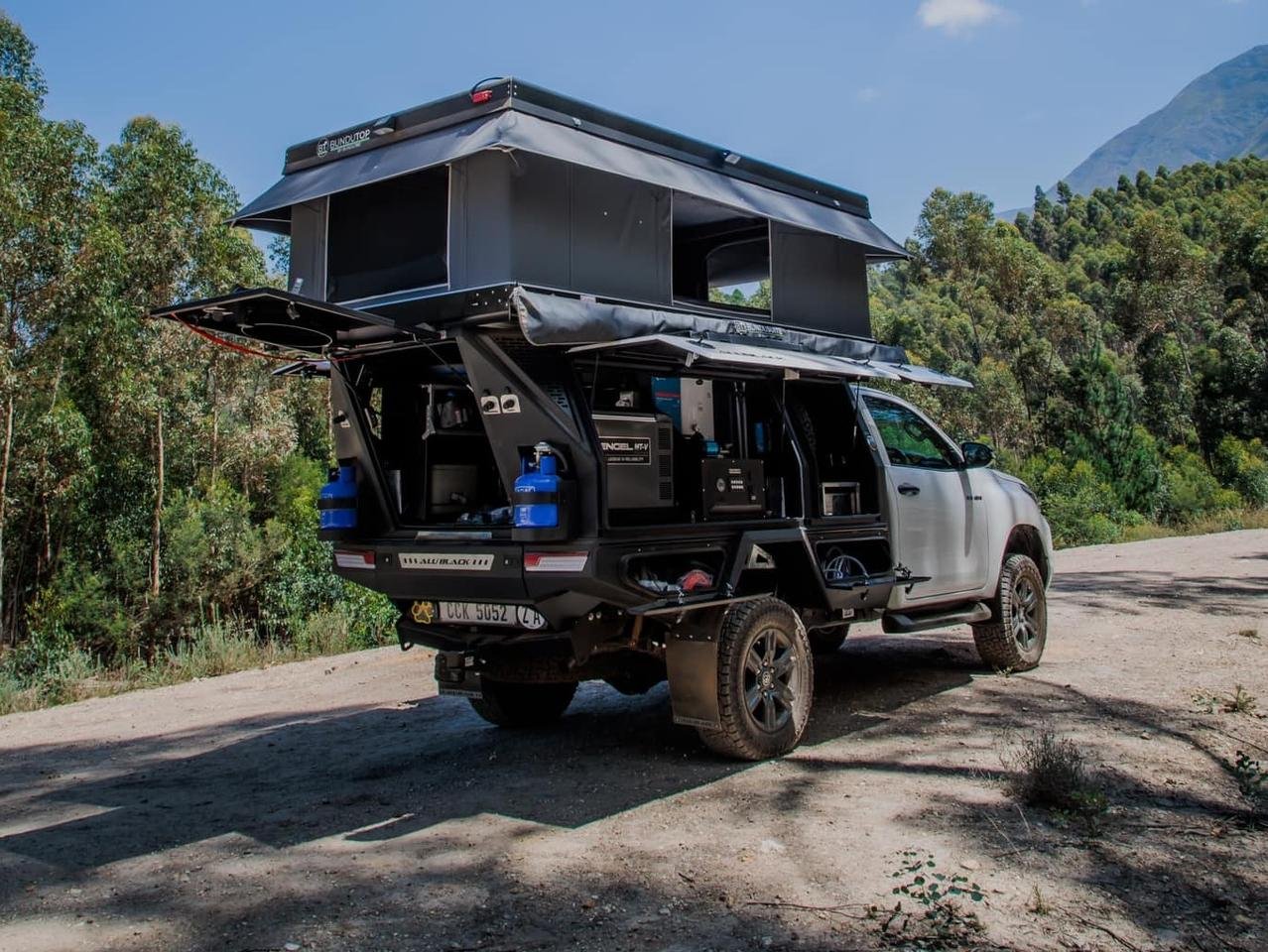 The Alublack Camper is a uniquely modular build that looks to combine the best of the canopy, rooftop tent and pickup camper