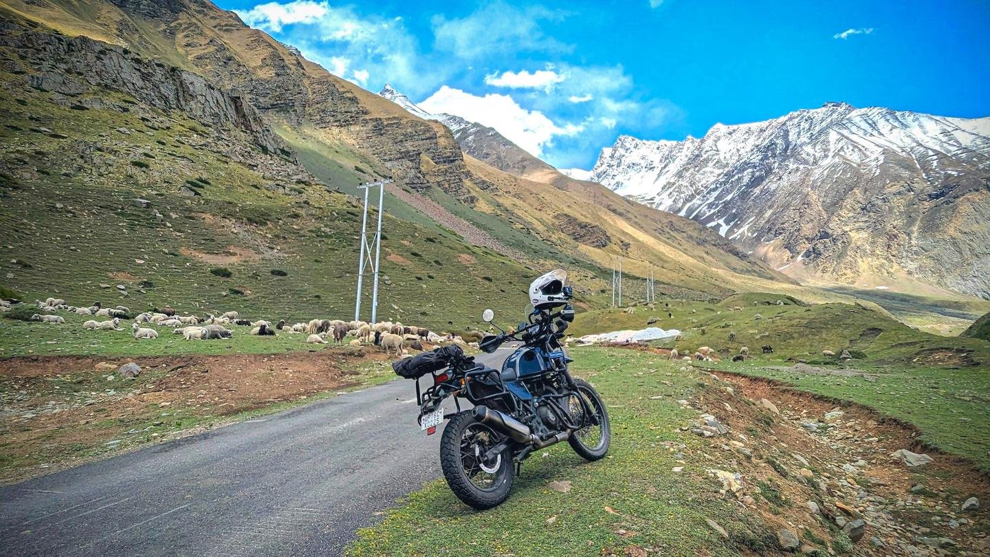 The Himalayas are the perfect playground for a motorcycle adventure