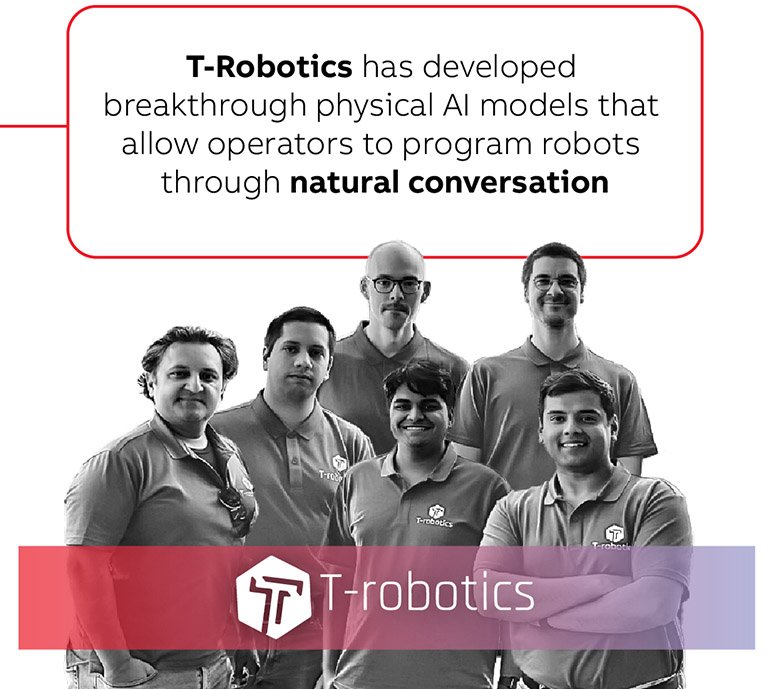 T-Robotics' group, confirmed right here, is developing strategies to coach robots by pure language.