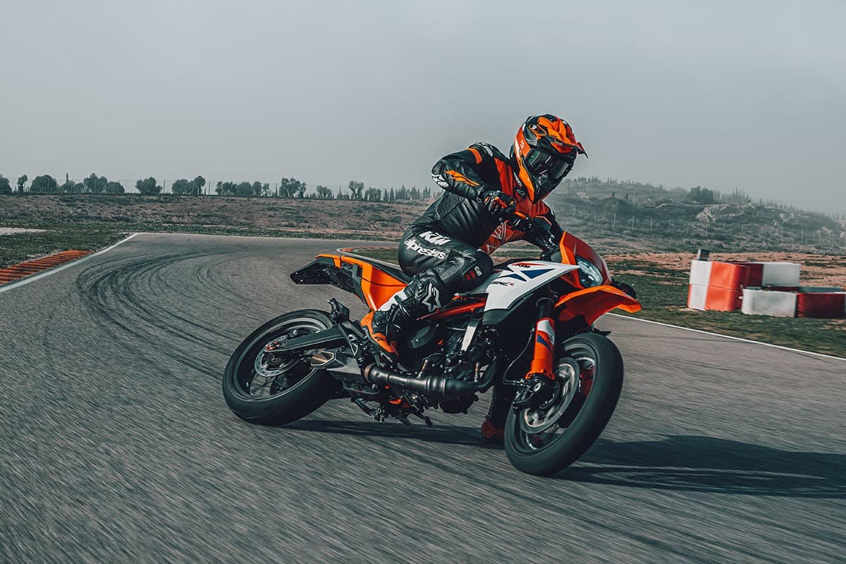 The 390 SMC R is an all-new addition to KTM's supermoto lineup