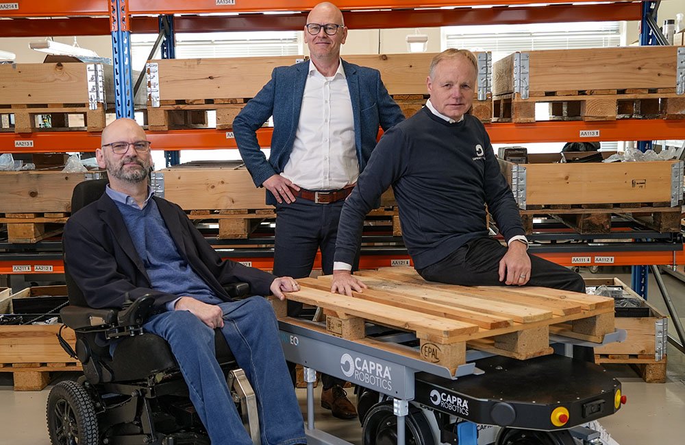 From left to right: Mads Bendt, the chief innovation officer of Capra, Lars Hee Hansen, the chief commercial officer of Capra, and Niels Jul Jacobsen, the CEO of Capra. 