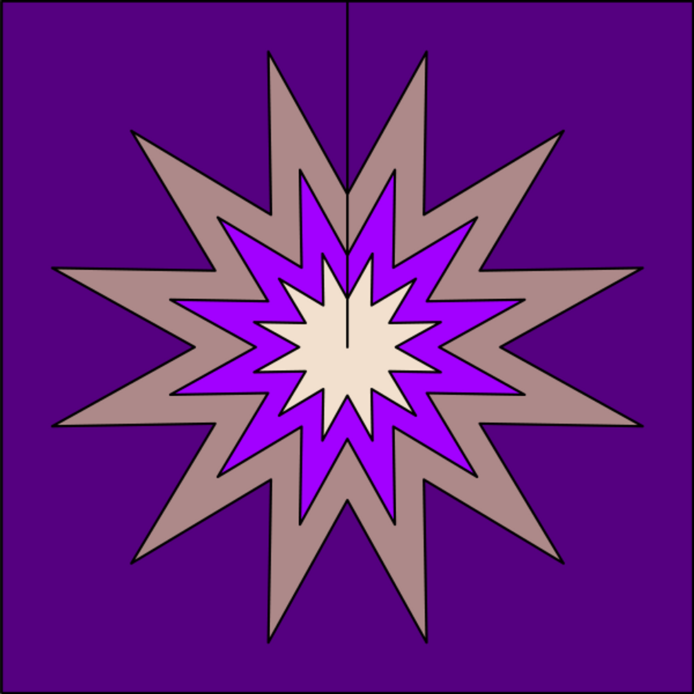 An icon of a multicolor star.