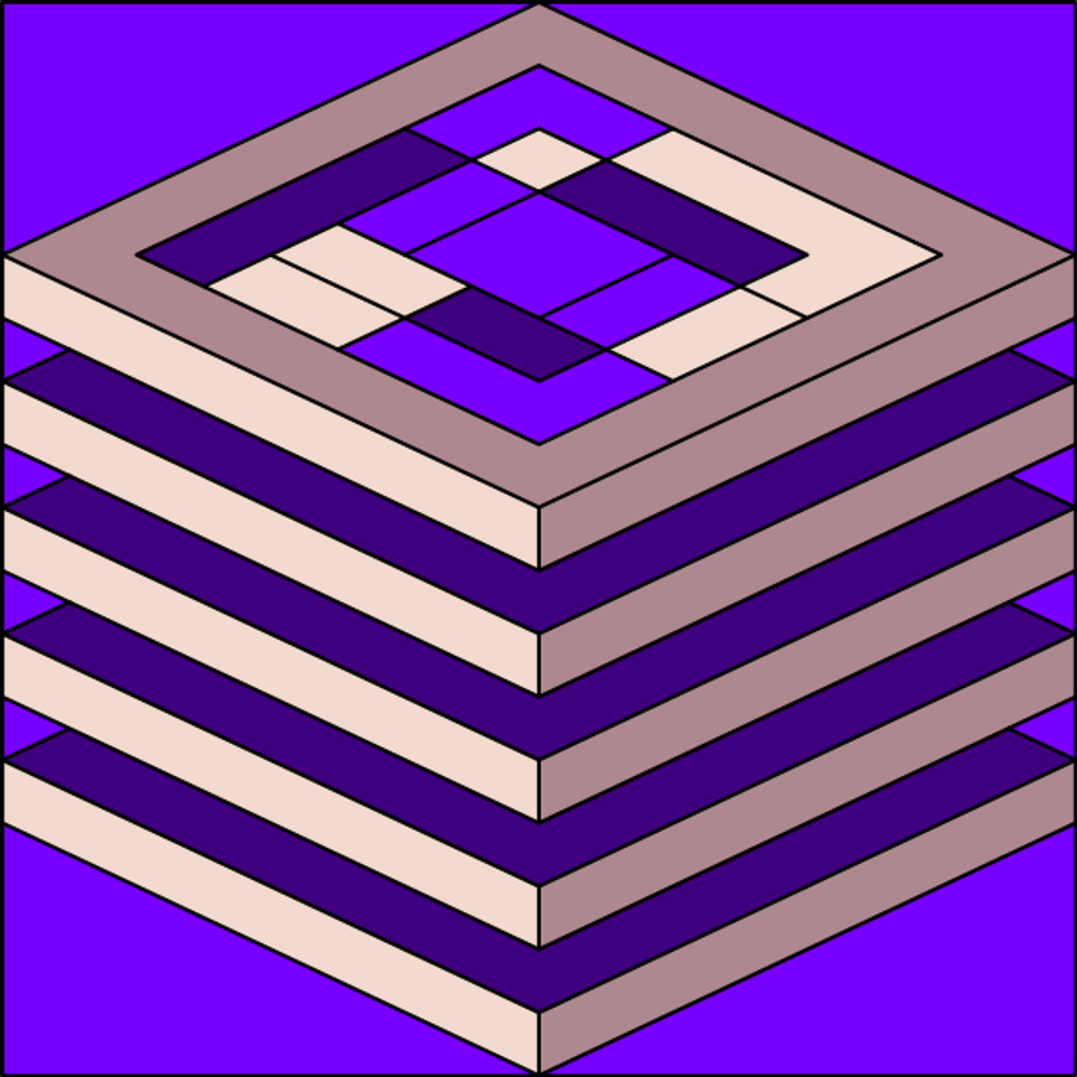 An illustration of stacked computer chips.