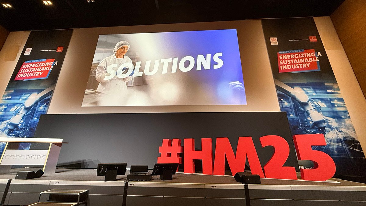 The Hannover Messe 2025 stage. 