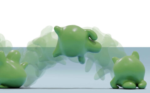 Animation technique simulates the motion of squishy objects